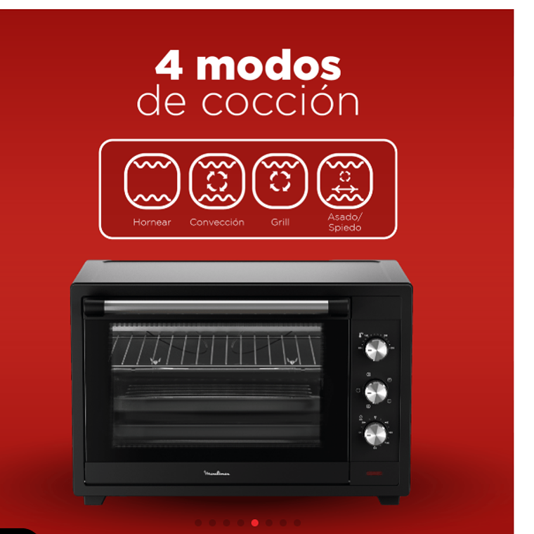 HORNO ELÉCTRICO MOULINEX 60L CON FUNCIÓN FREIDORA DE AIRE 3