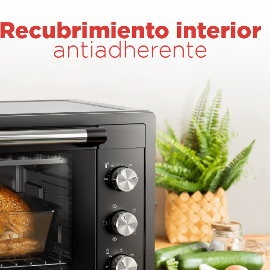 HORNO ELÉCTRICO MOULINEX 60L CON FUNCIÓN FREIDORA DE AIRE 7