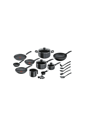 BATERÍA DE COCINA ANTIADHERENTE SUPER COOK 26 PIEZAS TEFAL