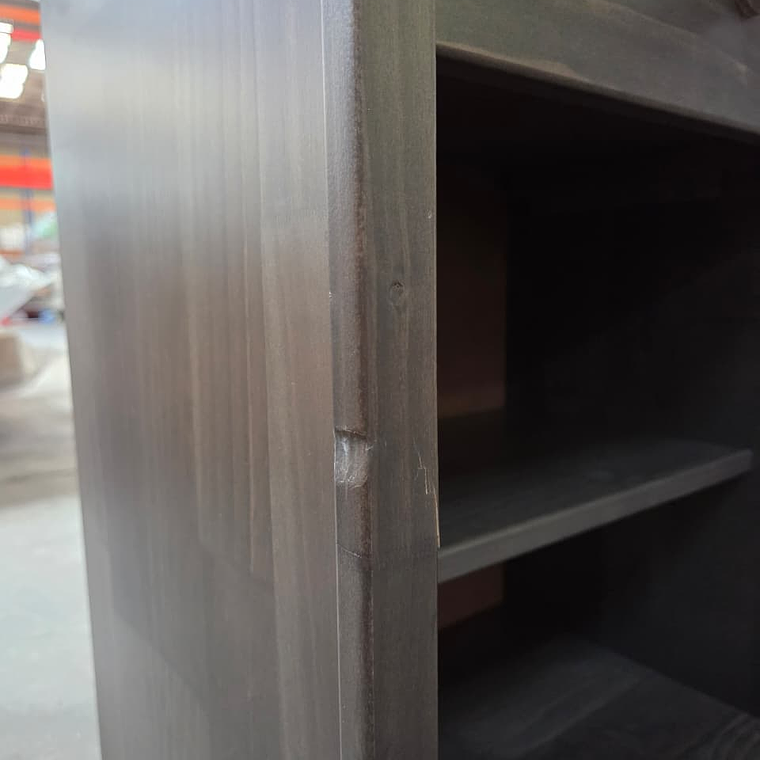 SET MUEBLES RACHEL 2 PLAZAS GRIS / 1 VELADOR CON GOLPE LEVE EN PARTE FRONTAL PERFIL - EMBALAJE DAÑADO 6