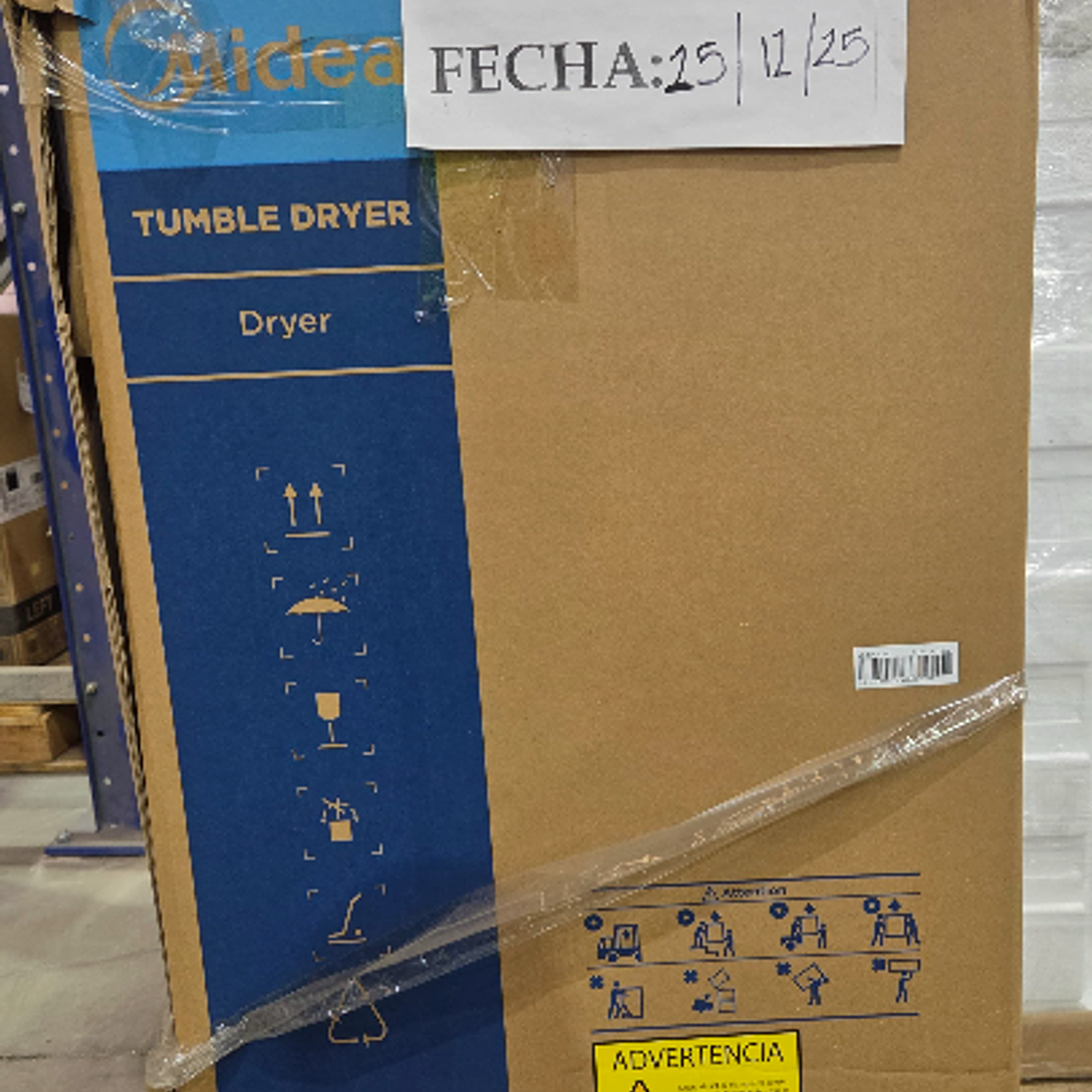 MIDEA SECADORA CARGA FRONTAL MD100A100/W2 BLANCO / SUCIO LEVE - EMBALAJE DAÑADO 8