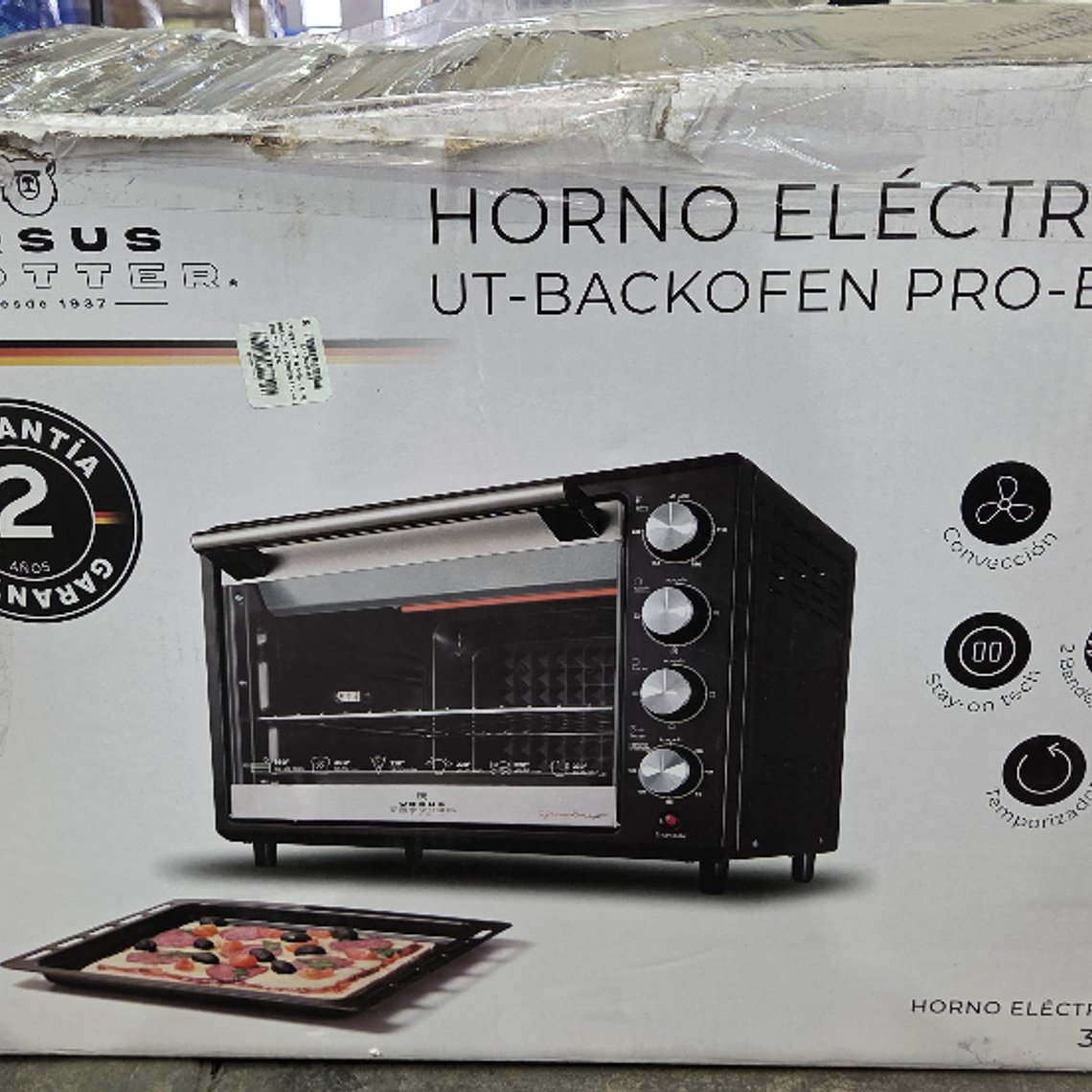 HORNO ELÉCTRICO 38 LITROS T-BACKOFEN PRO-B 38L / ABOLLADURA LEVE LATERAL - EMBALAJE DAÑADO 5