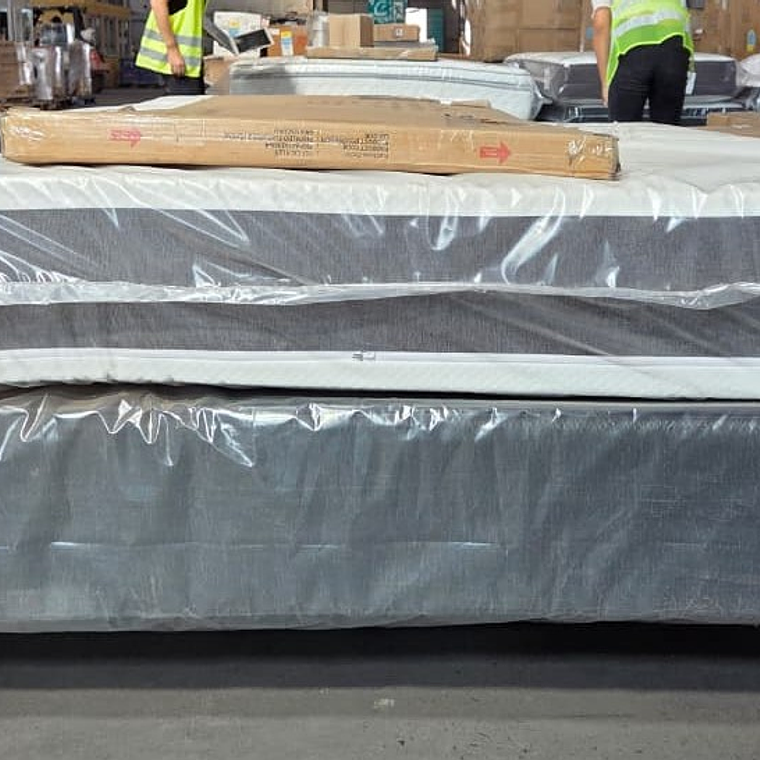 BOX SPRING NEW ORTOPEDIC B5 BLACK 2 PLAZAS BASE NORMAL / SUCIO EN EL BORDE DEL COLCHÓN - EMBALAJE DAÑADO 6