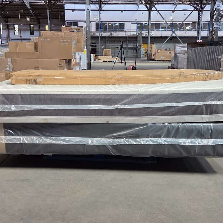 BOX SPRING NEW ORTOPEDIC B5 BLACK 2 PLAZAS BASE NORMAL / SUCIO EN EL BORDE DEL COLCHÓN - EMBALAJE DAÑADO 7