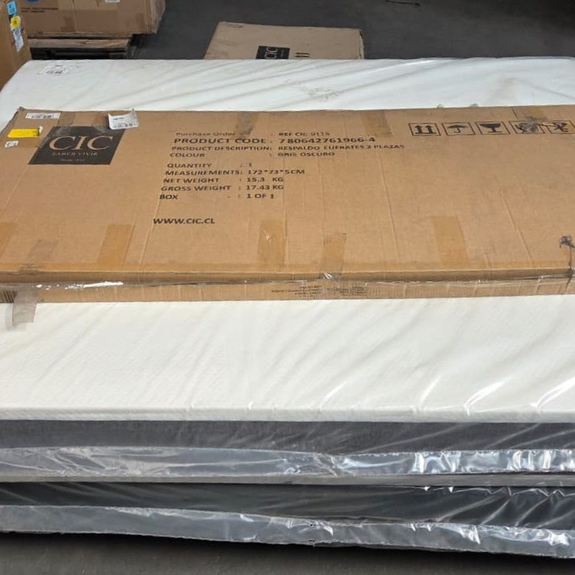 BOX SPRING NEW ORTOPEDIC B5 BLACK 2 PLAZAS BASE NORMAL / SUCIO EN EL BORDE DEL COLCHÓN - EMBALAJE DAÑADO 8