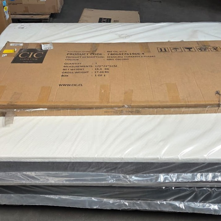 BOX SPRING NEW ORTOPEDIC B5 BLACK 2 PLAZAS BASE NORMAL / SUCIO EN EL BORDE DEL COLCHÓN - EMBALAJE DAÑADO 8