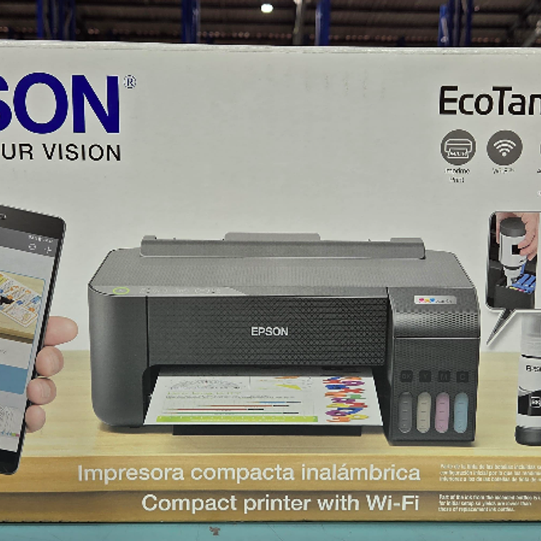 EPSON IMPRESORA DE TINTA CONTINUA ECOTANK L1250 / SUCIO LEVE - EMBALAJE DAÑADO 5