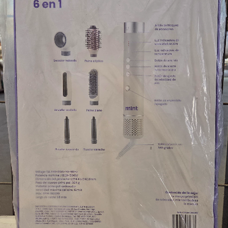 SECADOR DE PELO MULTISTYLER 6 EN 1 MHR-015 BLANCO / EMBALAJE DAÑADO 7