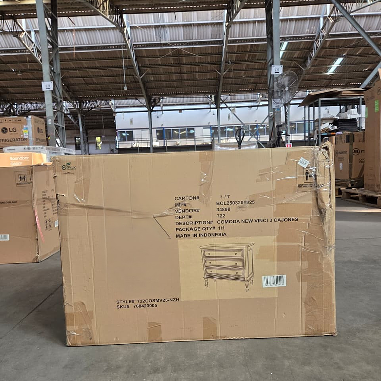 COMODA VINCI 3 CAJONES / EMBALAJE DAÑADO 4