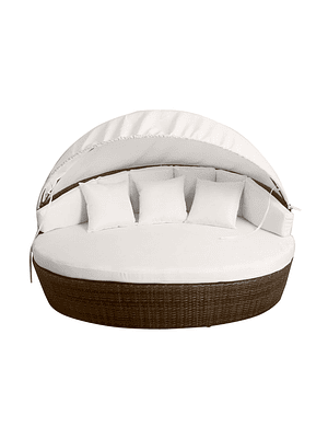 SOFÁ CAMA TERRAZA MARDON / MATERIAL CON PELADURA LEVE  - EMBALAJE DANADO