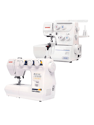 MÁQUINA DE COSER EASY JEANS PLUS + MÁQUINA  OVERLOCK/ EMBALAJE DAÑADO