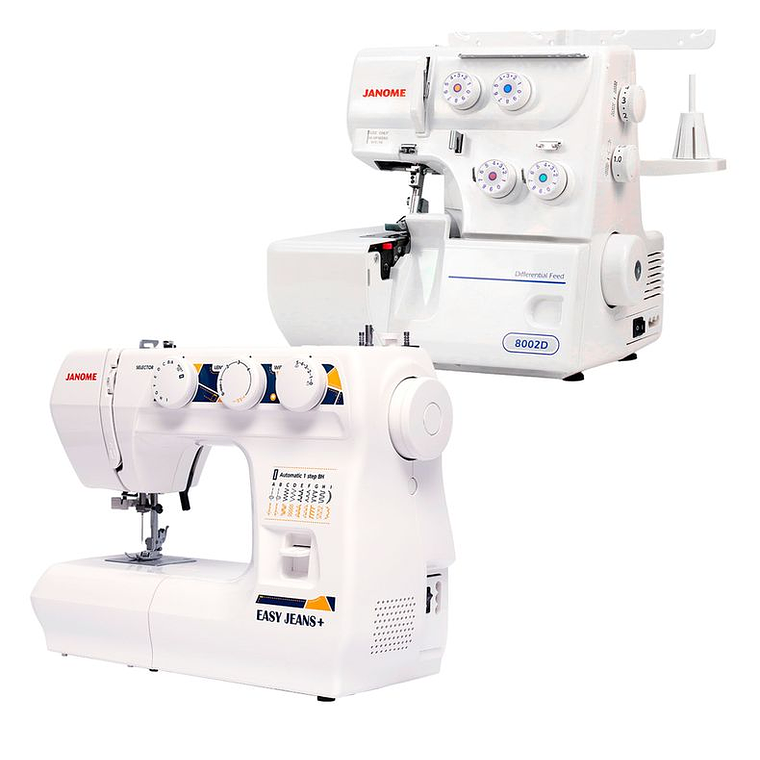 MÁQUINA DE COSER EASY JEANS PLUS + MÁQUINA  OVERLOCK/ EMBALAJE DAÑADO 2