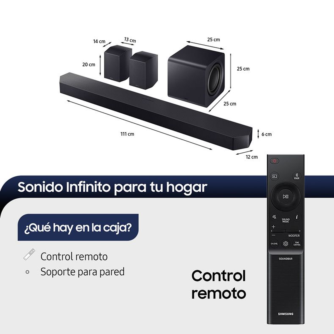 SOUNDBAR Q-SERIES HW-Q800F 7.1.4 SUBWOOFER CON ALTAVOZ INALÁMBRICO 2025 / EMBALAJE DAÑADO 4