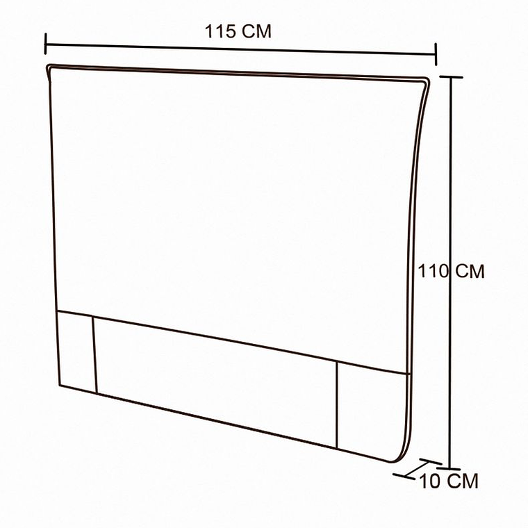 RESPALDO LINO 1,5 PLAZAS - SUCIEDAD MINIMA - EMBALAJE DAÑADO 6