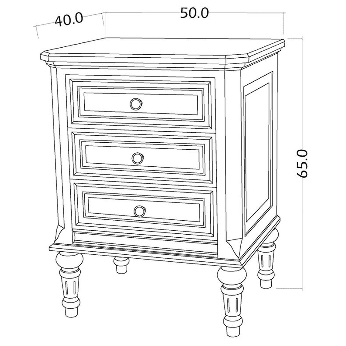 VELADOR VINCI 3 CAJONES / EMBALAJE DAÑADO 5