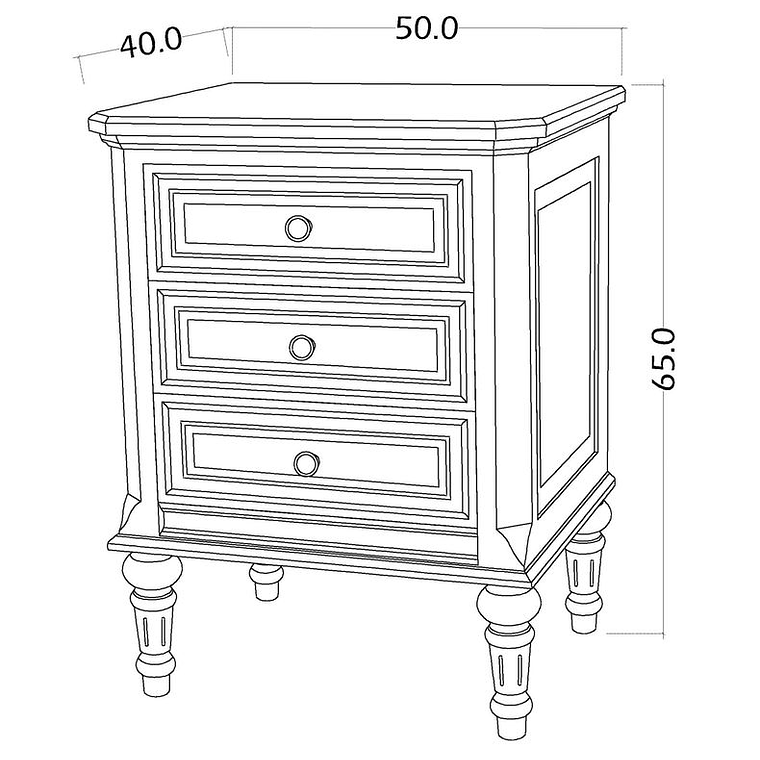 VELADOR VINCI 3 CAJONES / EMBALAJE DAÑADO 5