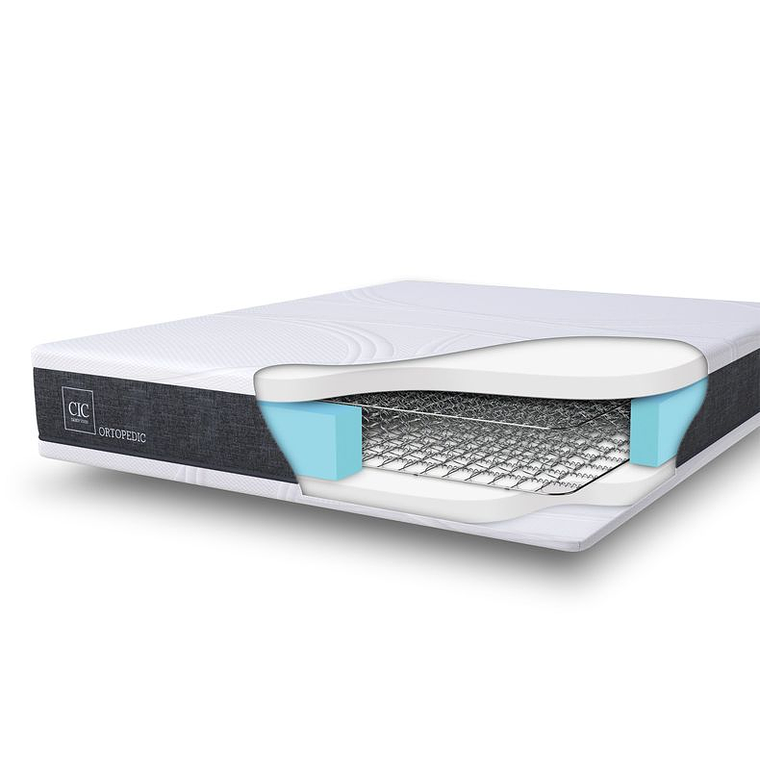 BOX SPRING NEW ORTOPEDIC B5 BLACK 2 PLAZAS BASE NORMAL / SUCIO EN EL BORDE DEL COLCHÓN - EMBALAJE DAÑADO 3