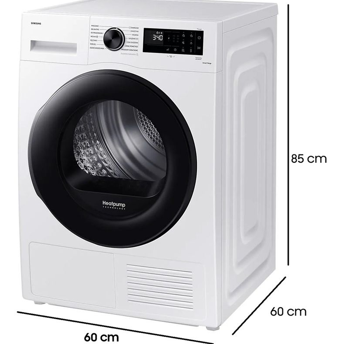 SECADORA FRONTAL 9KG BOMBA DE CALOR CON SMART THINGS DV90CGC2A0AEZS / SUCIO LEVE - EMBALAJE DAÑADO 2