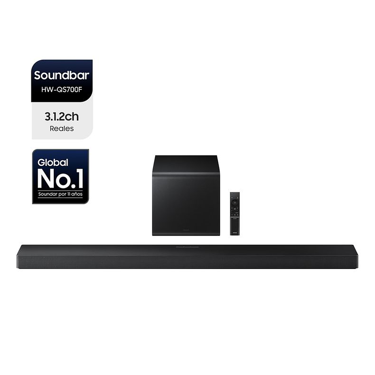 SOUNDBAR Q-SERIES HW-QS700F 3.1.2 SUBWOOFER CON ALTAVOZ INALÁMBRICO 2025 / EMBALAJE DAÑADO 2