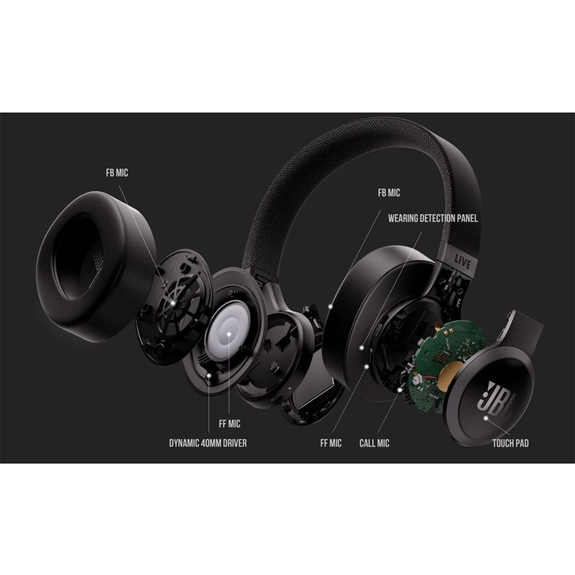 AUDIFONOS BLUETOOHT LIVE 770 NC NEGRO / EMBALAJE DAÑADO 7