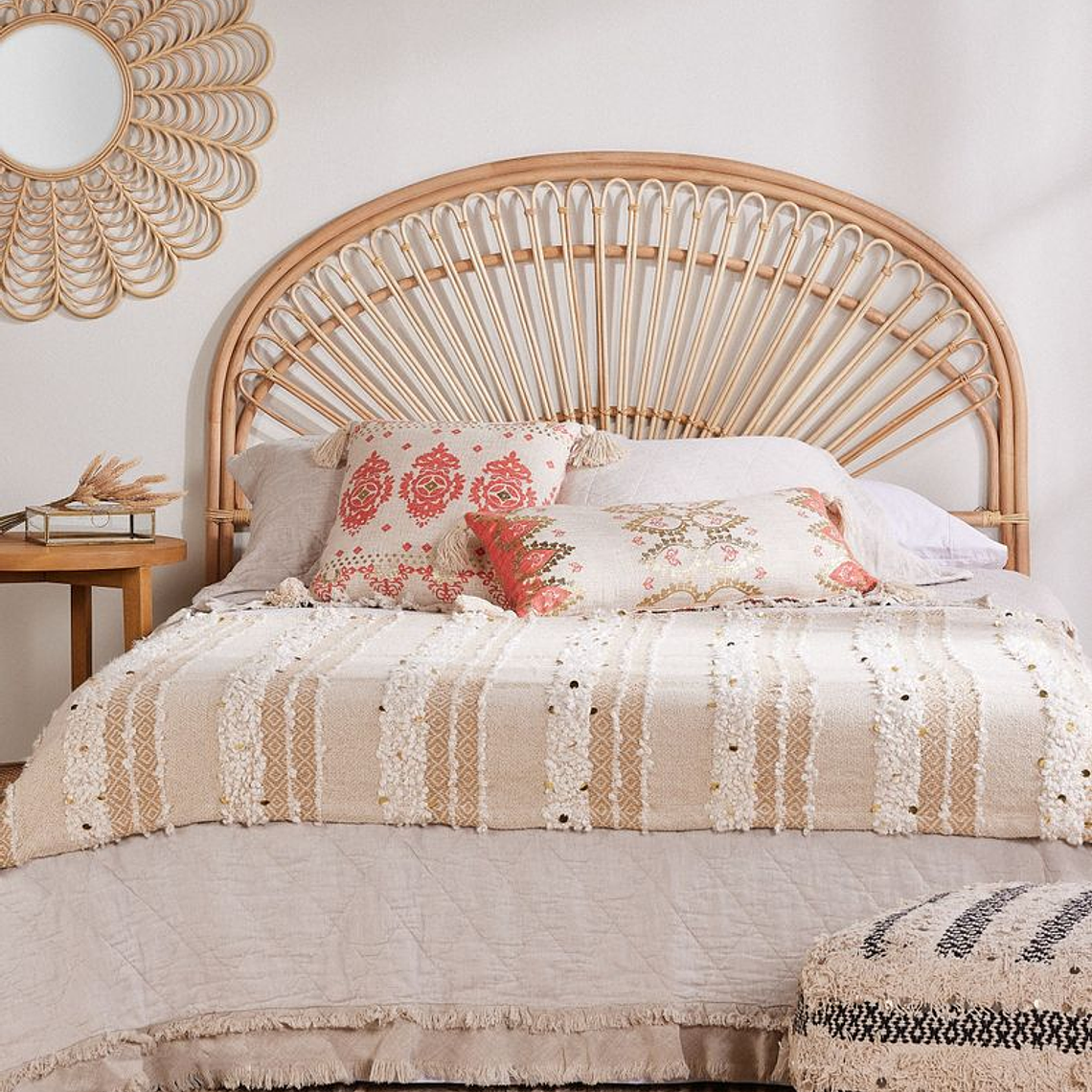 RESPALDO JOSEFINA RATÁN KING / BARRA CON PELADURA LEVE  - EMBALAJE DAÑADO 6