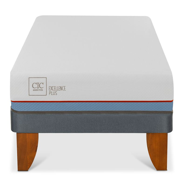 CAMA EUROPEA EXCELLENCE PLUS 1 PLAZA / PAÑO ROTO DE LA BASE - SUCIO MUY LEVE EN EL BORDE DEL COLCHÓN - EMBALAJE DAÑADO 2