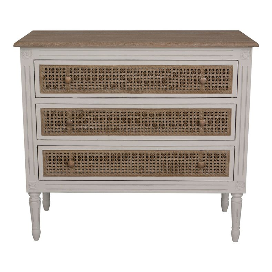 CÓMODA HELENA JUNCO 3 CAJONES / EMBALAJE DAÑADO 2