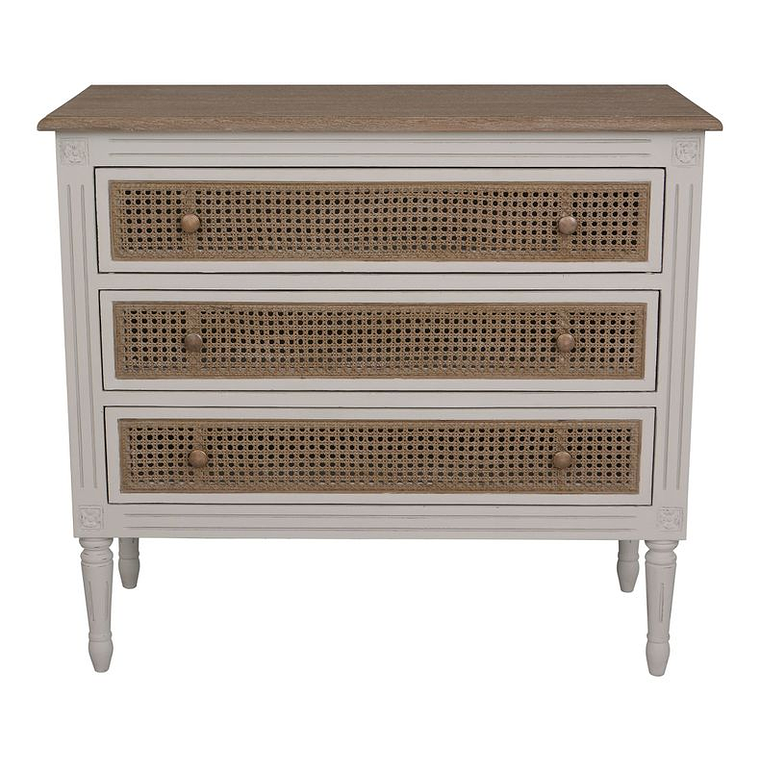 CÓMODA HELENA JUNCO 3 CAJONES / EMBALAJE DAÑADO 2