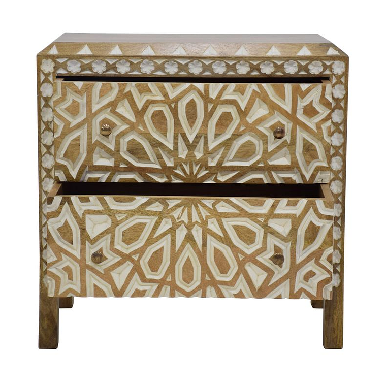 VELADOR CAROLINA 2 CAJONES / RAYADO LEVE - SUCIO FÁCIL DE QUITAR - EMBALAJE DAÑADO 2