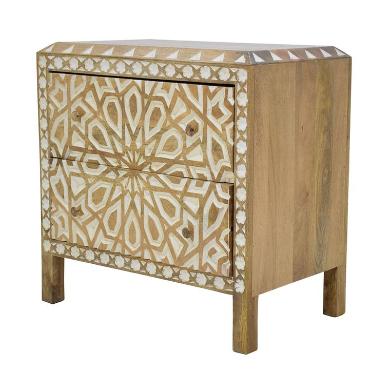 VELADOR CAROLINA 2 CAJONES / RAYADO LEVE - SUCIO FÁCIL DE QUITAR - EMBALAJE DAÑADO 3