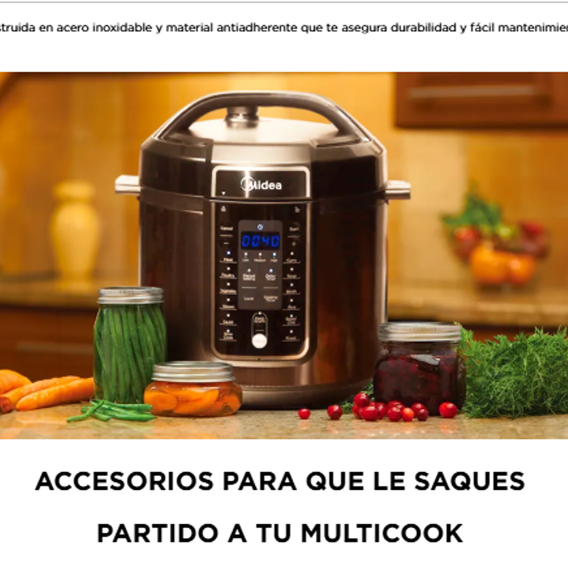 OLLA MULTICOOK 5.7 LITROS MY-PC6007B NEGRA/RAYON LEVE - EMBAJALE DAÑADO 13