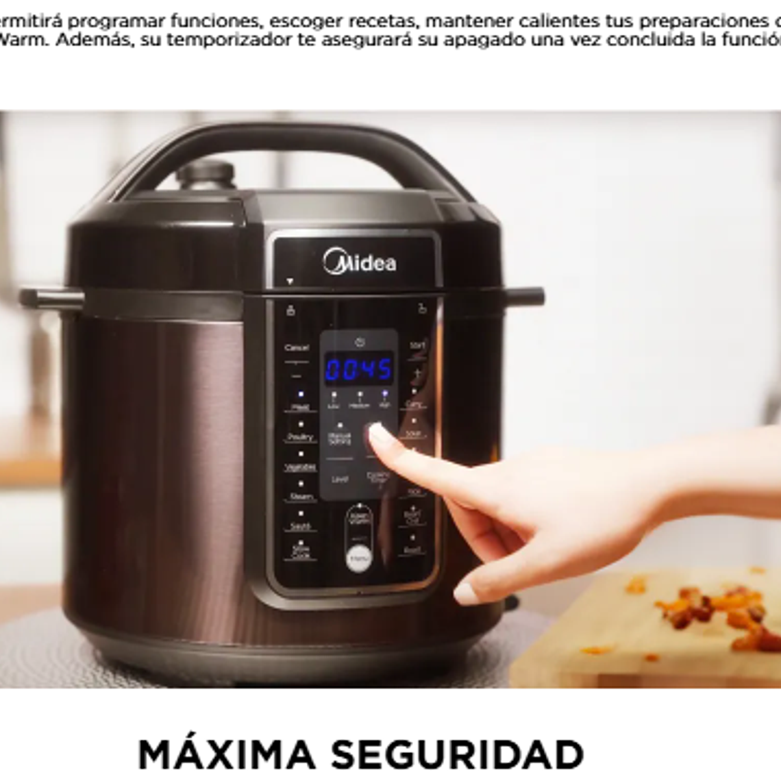 OLLA MULTICOOK 5.7 LITROS MY-PC6007B NEGRA/RAYON LEVE - EMBAJALE DAÑADO 14