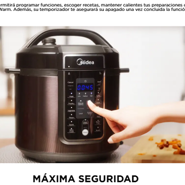 OLLA MULTICOOK 5.7 LITROS MY-PC6007B NEGRA/RAYON LEVE - EMBAJALE DAÑADO 14