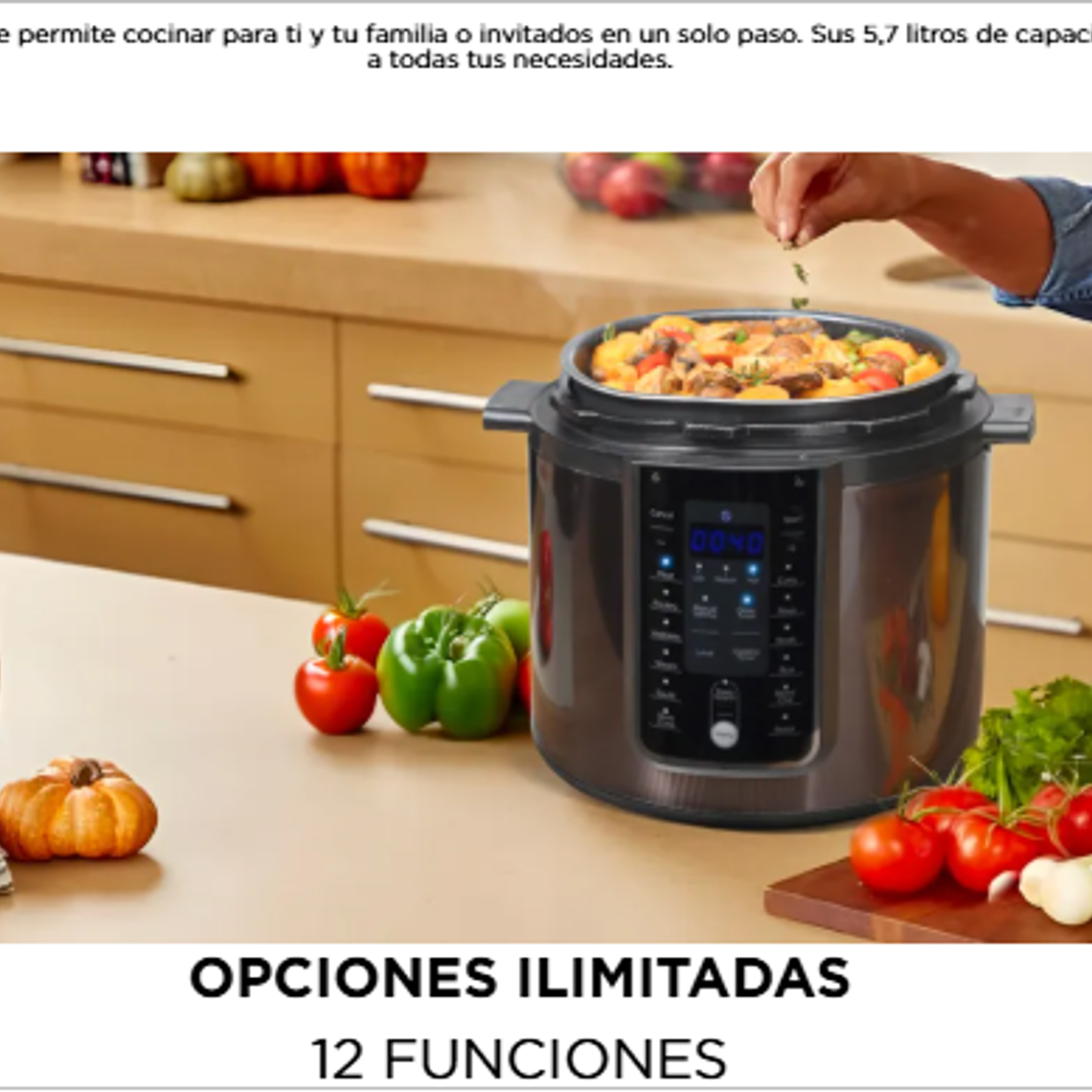 OLLA MULTICOOK 5.7 LITROS MY-PC6007B NEGRA/RAYON LEVE - EMBAJALE DAÑADO 16