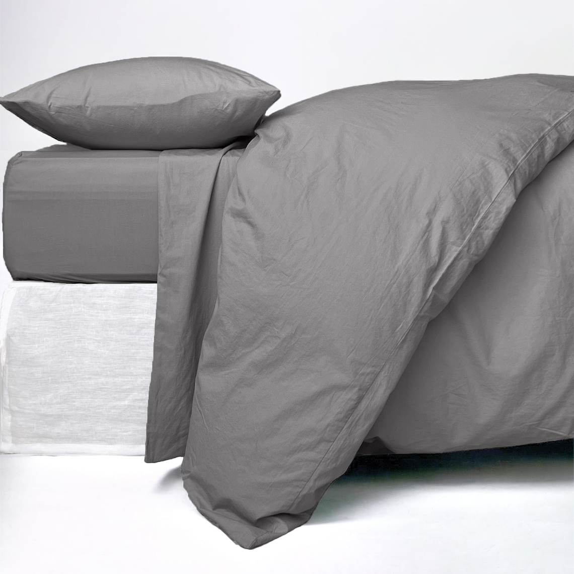 CUBREPLUMÓN ALGODÓN AVA - DARK GREY  1