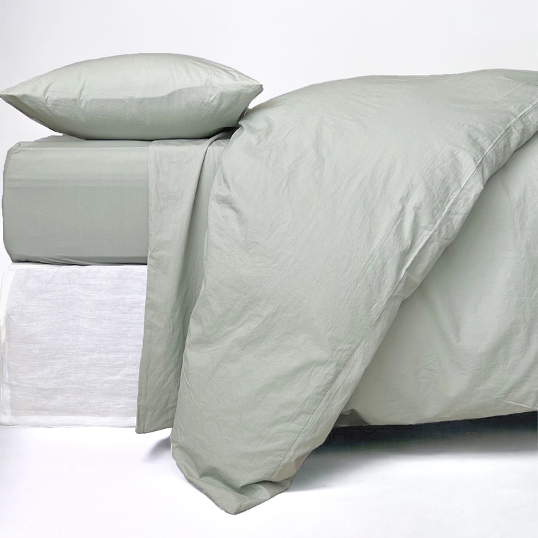 CUBREPLUMÓN ALGODÓN AVA - VERDE AGUA (KING/SUPER KING) 1