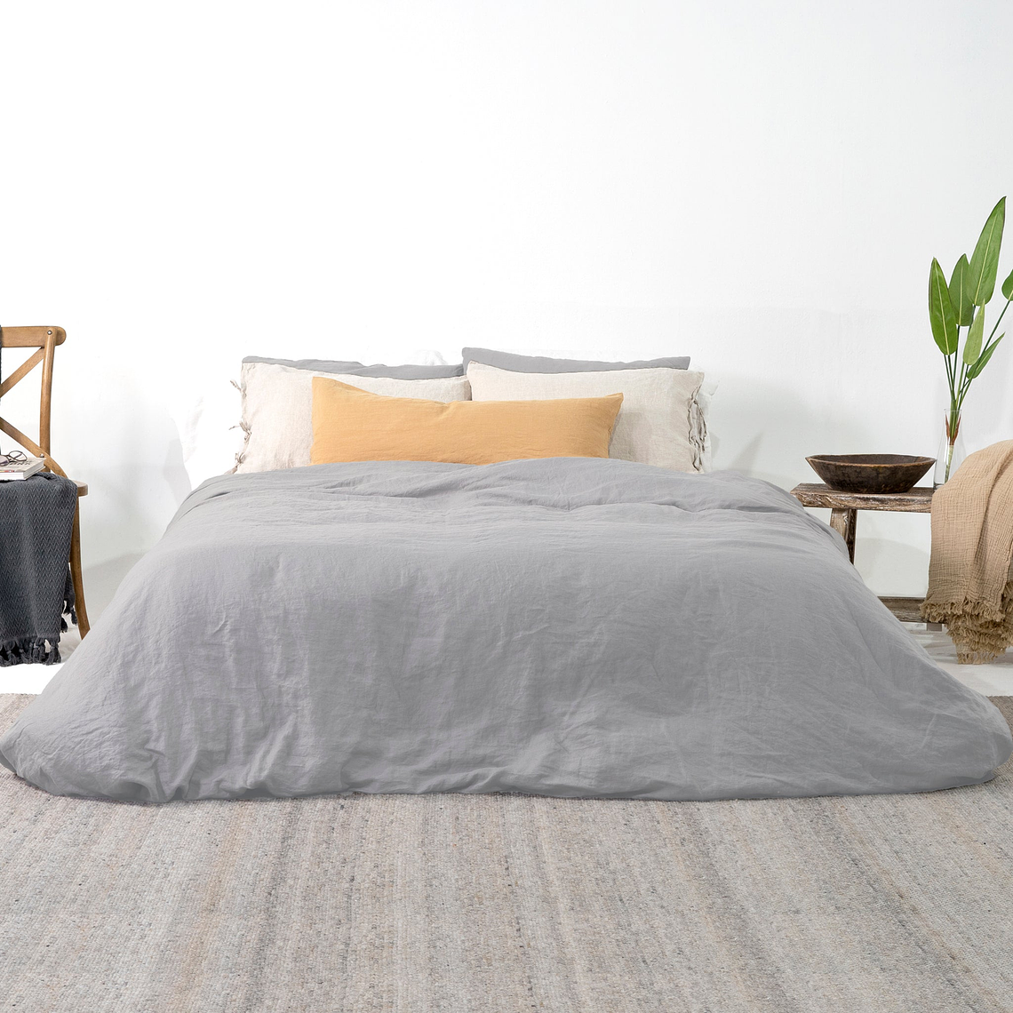 CUBREPLUMÓN LINO AVA - COOL GREY  1
