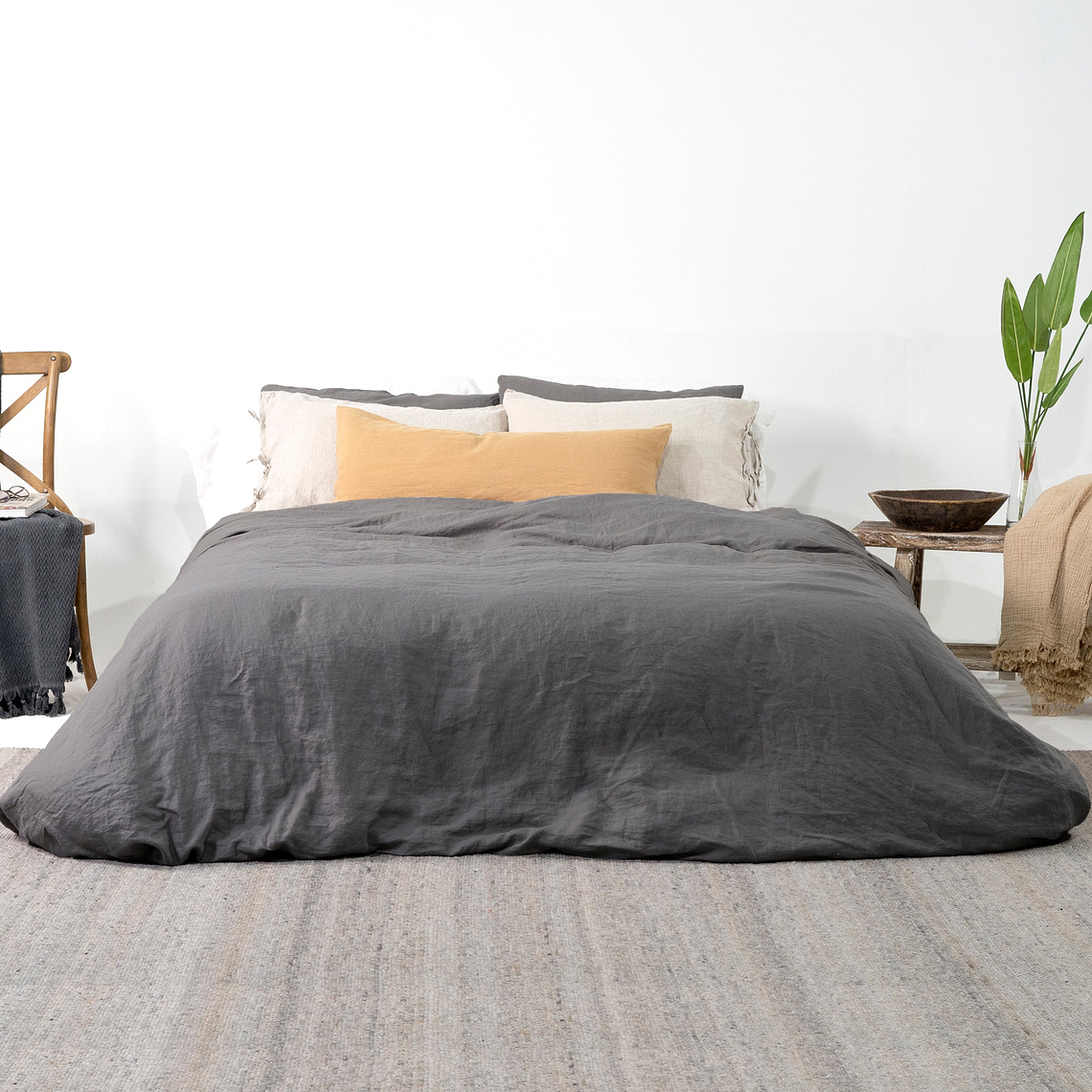 CUBREPLUMÓN LINO HYLIA - CHARCOAL 1