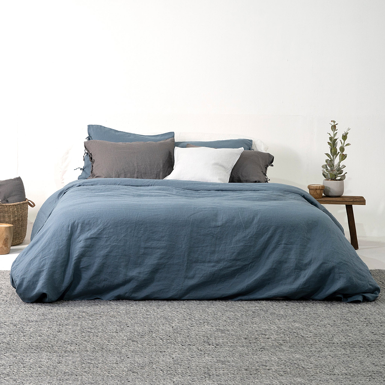 CUBREPLUMÓN LINO HYLIA - NAVY  1