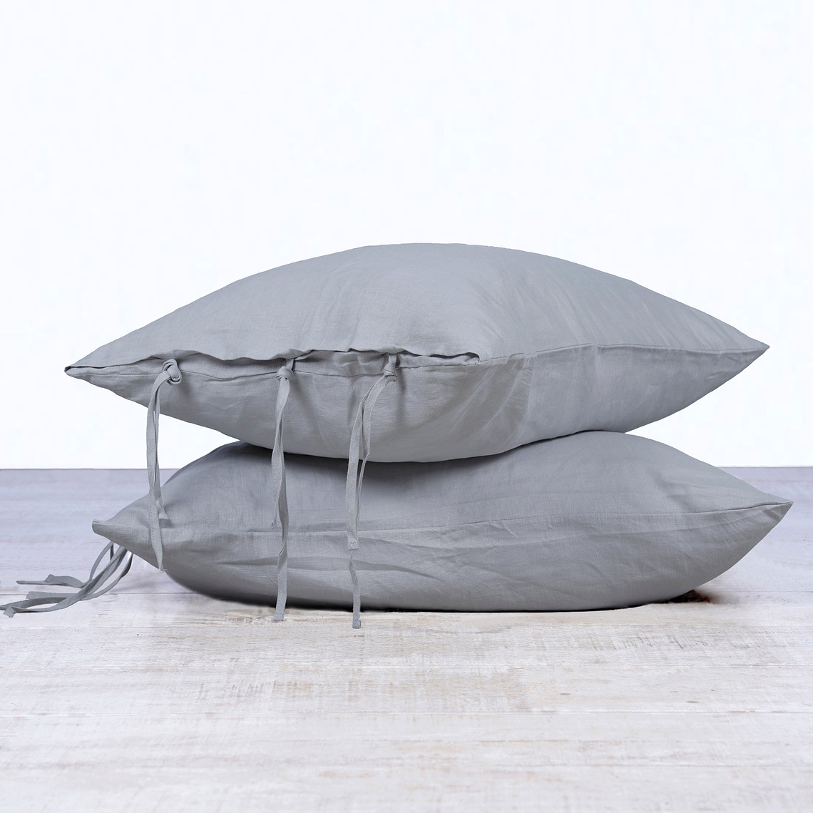 FUNDA LINO LILAH - GRIS PERLA AMARRAS (50x90 cm)  (1 UNIDAD) 1