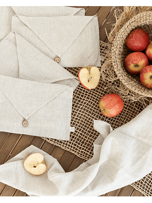 TOALLA DE LINO - NATURAL (45x70 cm)