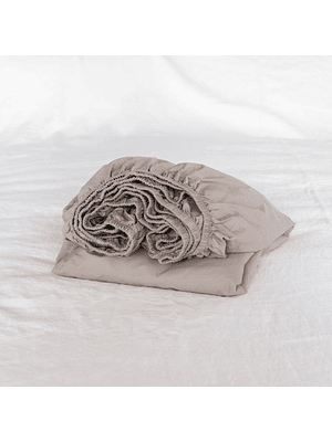 SÁBANA BAJERA ALGODÓN AVA - TAUPE 
