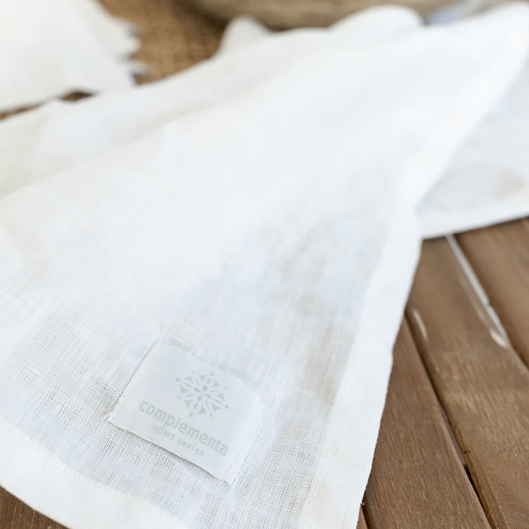TOALLA DE LINO - BLANCO (45x70 cm) 3