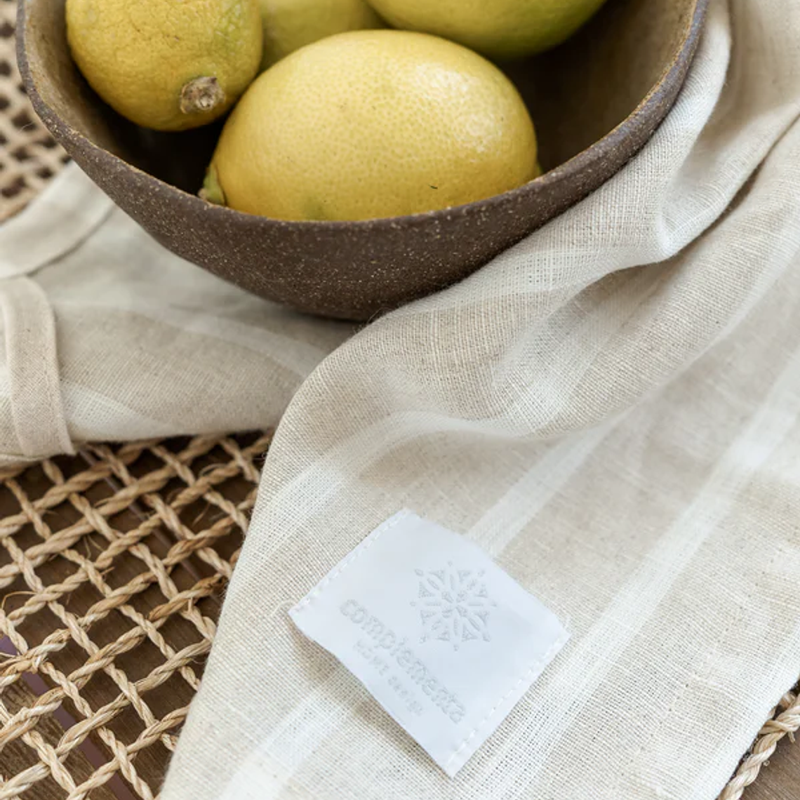 TOALLA DE LINO - RAYAS NATURALES (45x70 cm) 3