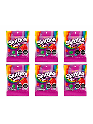 PACK DE 6 BOLSAS DE SKITTLES GUMMIES WLD BERRY (164.4 G) - VENCIMIENTO 09/08/2026