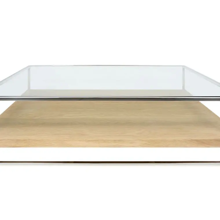 MESA DE CENTRO SAINT LUKE 100X150 CM CAFÉ CLARO PIEZA METALLICA / CON RAYA LEVE  - EMBALAJE DAÑADO 2