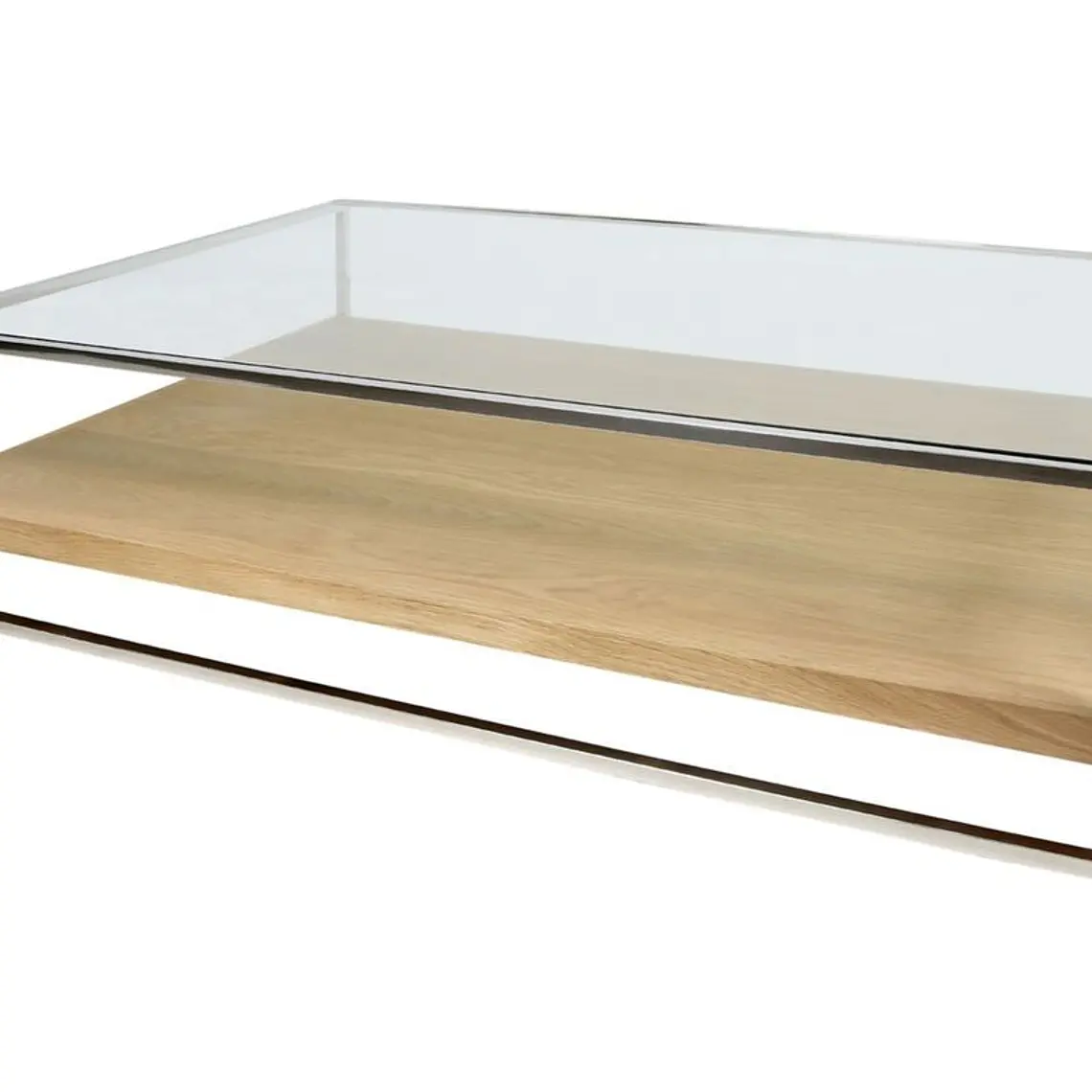 MESA DE CENTRO SAINT LUKE 100X150 CM CAFÉ CLARO PIEZA METALLICA / CON RAYA LEVE  - EMBALAJE DAÑADO 4