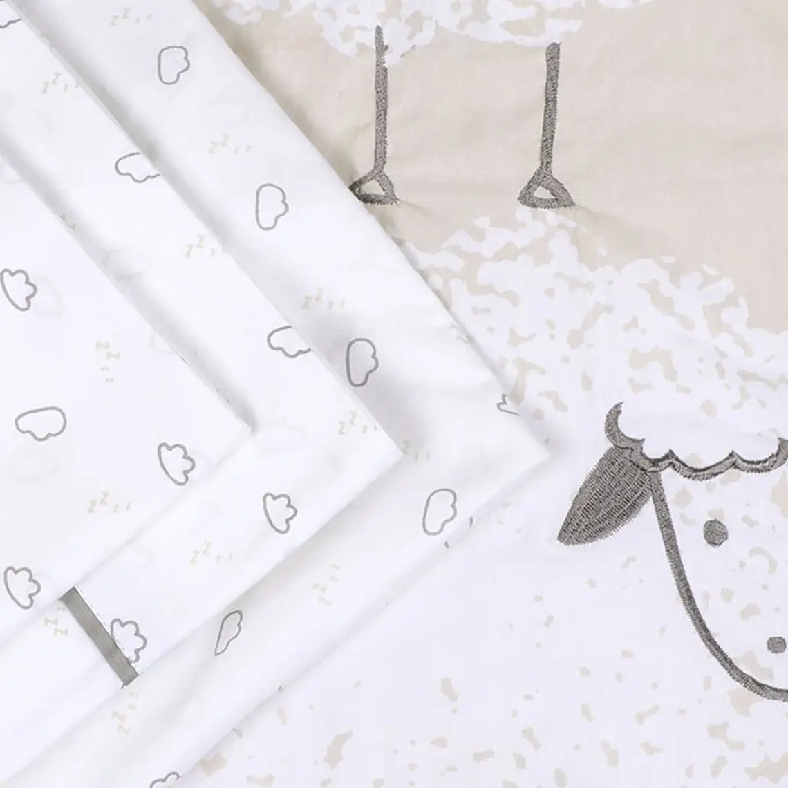 SET CUNA PLAYARD OVEJAS TELA / CON SUCIEDAD MINIMA - EMBALAJE DAÑADO 7