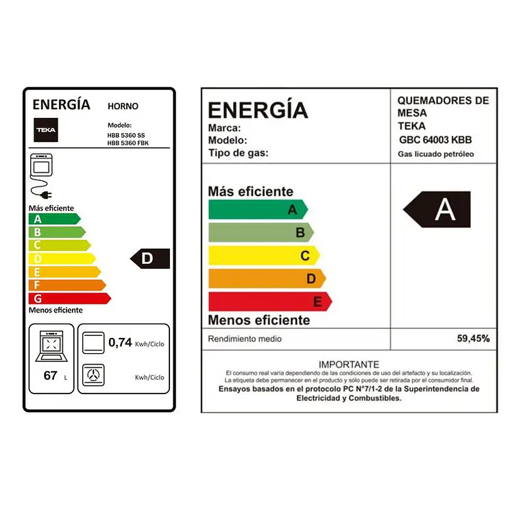 KIT EMPOTRABLE HORNO ELÉCTRICO HBB5360FBK NEGRO + ENCIMERA A GAS GBC64003KBB + CAMPANA TL6310 NEGRO / EMBALAJE DAÑADO 6