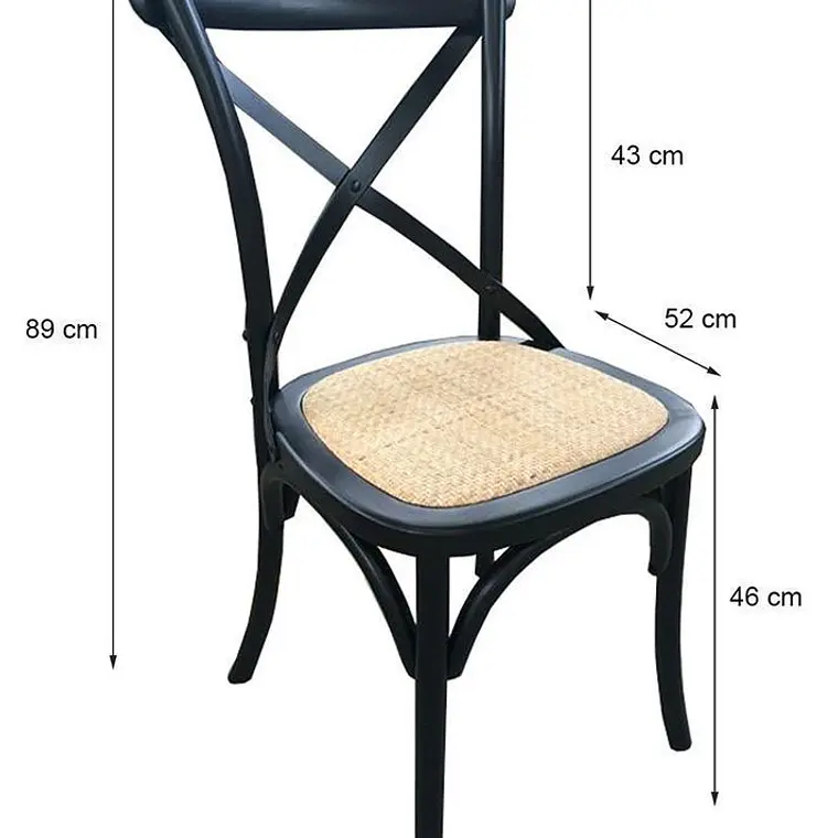 PACK 2 SILLAS DANUBIO NEGRO / PIQUETES LEVES EN EL BORDE FRONTAL DE UNA SILLA - EMBALAJE DAÑADO 3